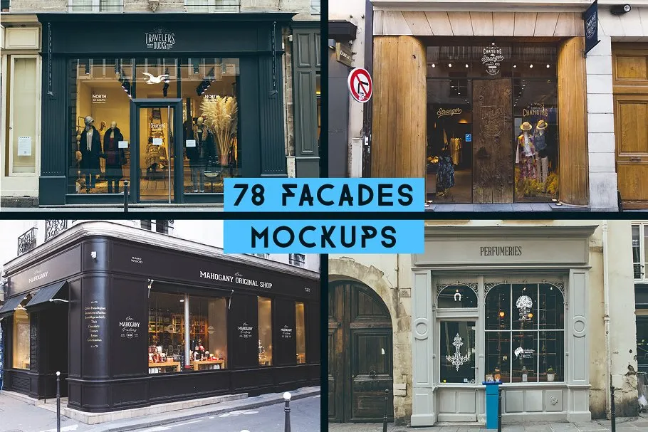 终极欧美街景店铺店招招牌样机大合集[2.63GB] The Ultima Facades Collection插图(1)