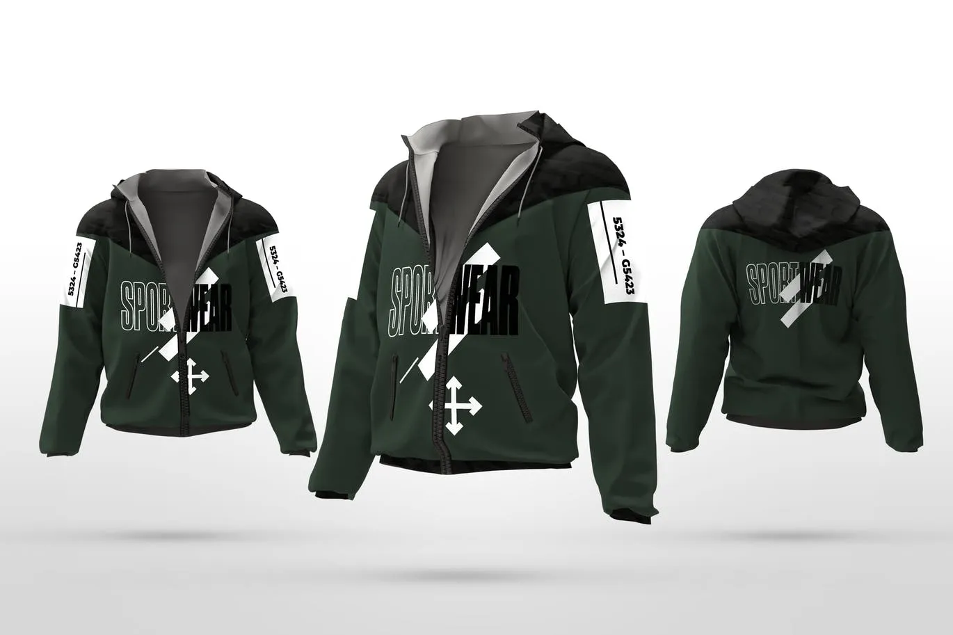 运动夹克外观设计图样机素材库精选 Sport Jacket Mockups插图