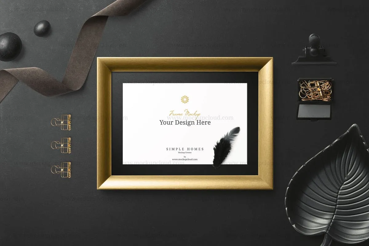 经典样机模板v3-金框画框相框模板 Simple Homes Mockup Vol. 6插图