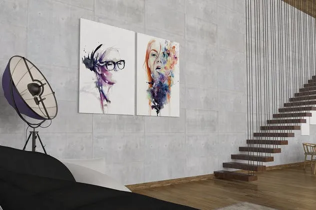 室内油画作品展示样机模板Vol.8 Picture Art Mockup [Vol 8]插图(2)