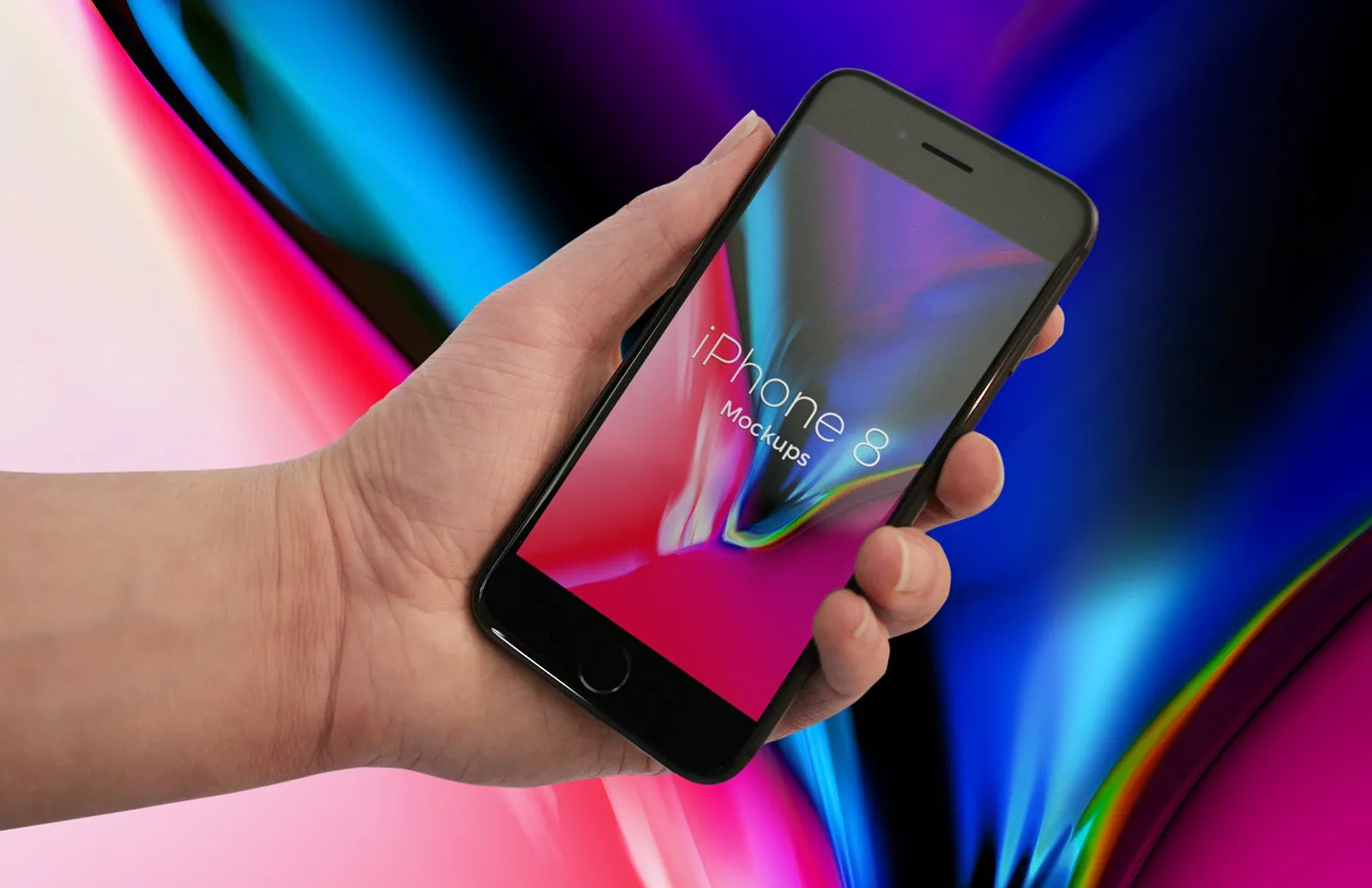 手持 iPhone 8 样机模板 iPhone 8 In Hand Mockups (PSD)插图(8)