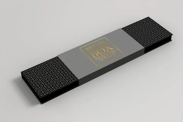 高端矩形可折叠礼品盒包装样机 Rectangle Collapsible Box Packaging Mockup插图(5)