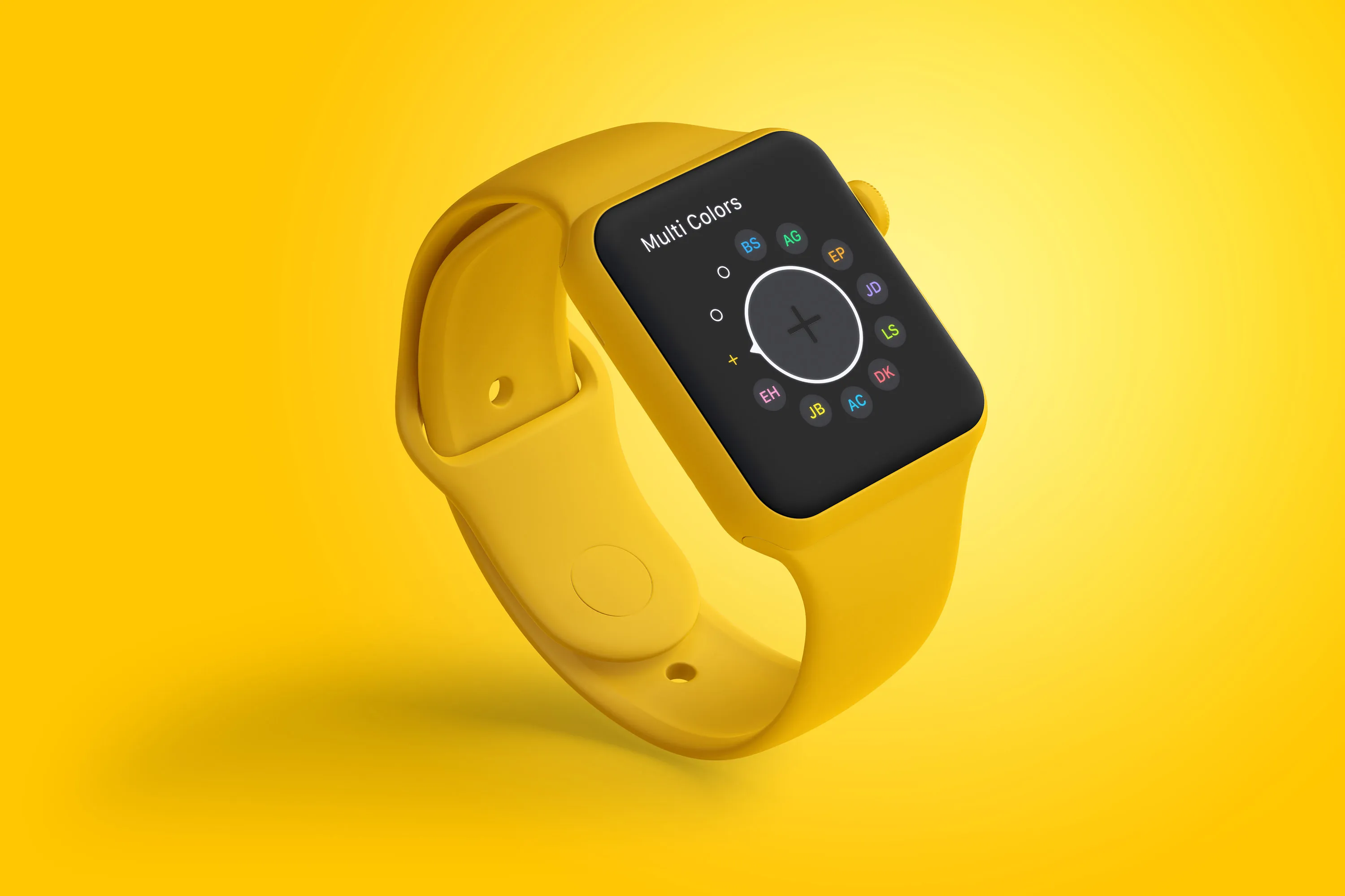 Apple Watch智能手表屏幕预览图样机01 Clay Apple Watch Mockup 01插图(1)