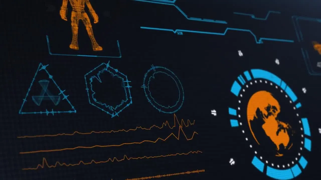 高科技模块化HUD元素标题像素设计精选AE模板