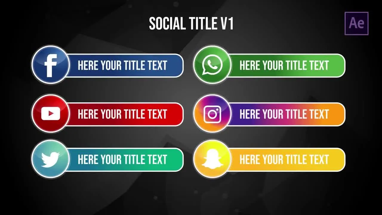 富有创意的多彩标题动画像素设计精选AE模板