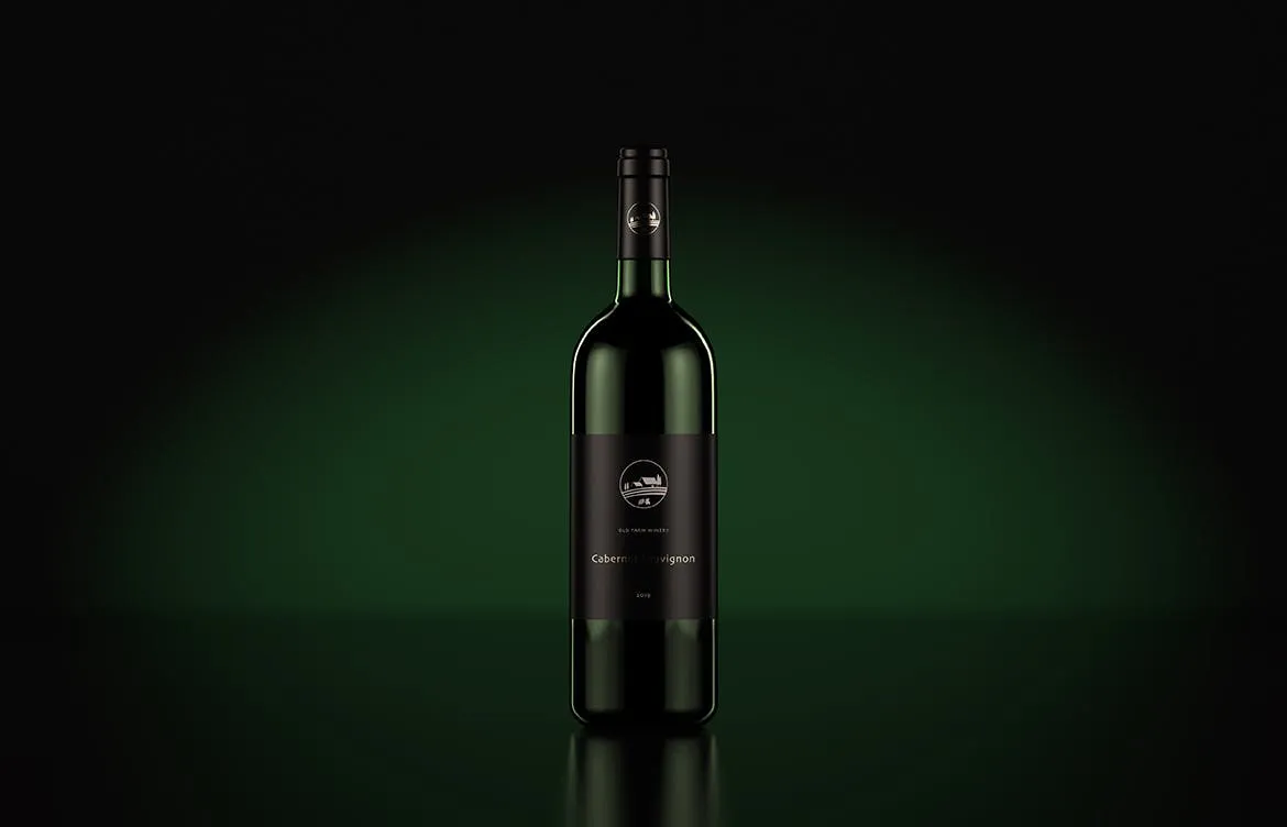 葡萄酒酒瓶外观设计样机PSD模板 Wine Bottle Mockup — Dark Studio插图(3)
