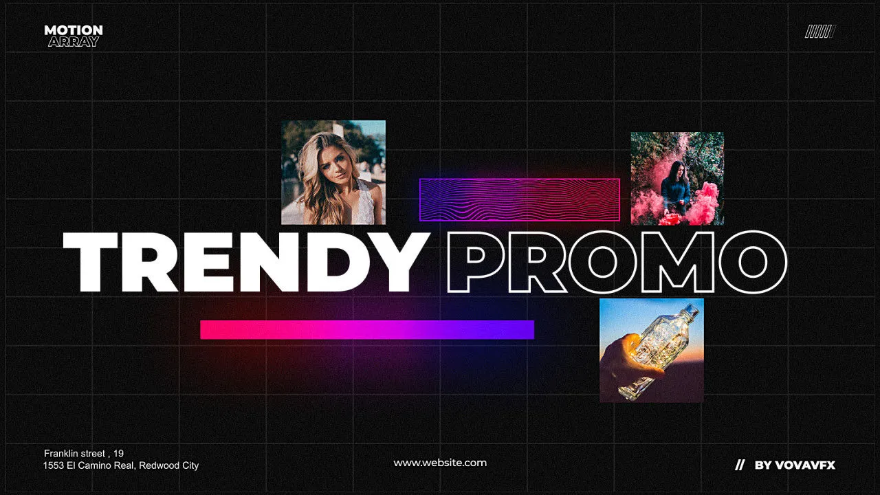 时尚产品促销开场白动画像素设计精选AE模板