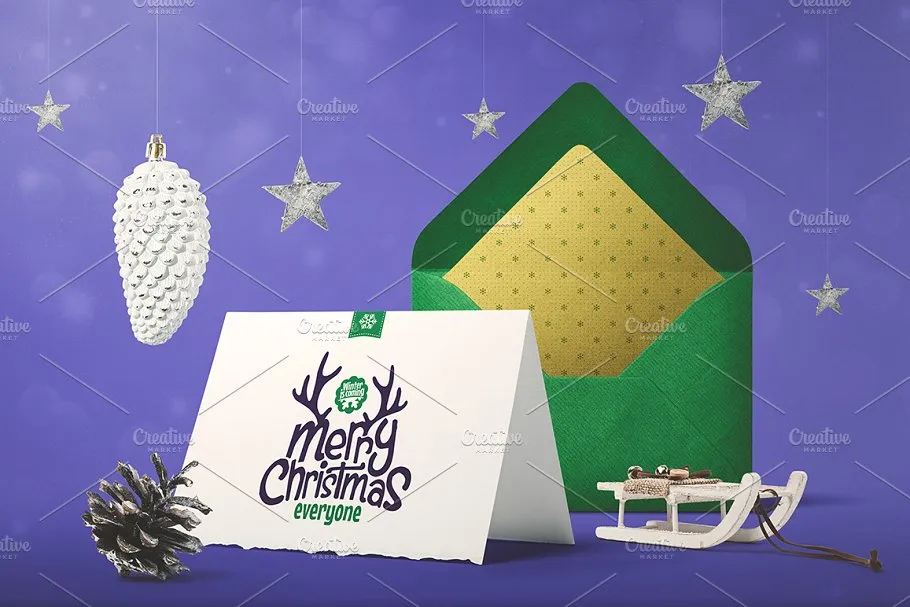 圣诞节主题场景样机模板集 Christmas Mockup Creator插图(5)