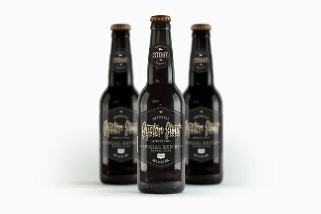 黑色啤酒瓶外观样机 Beer Black Bottle Mockup插图(5)