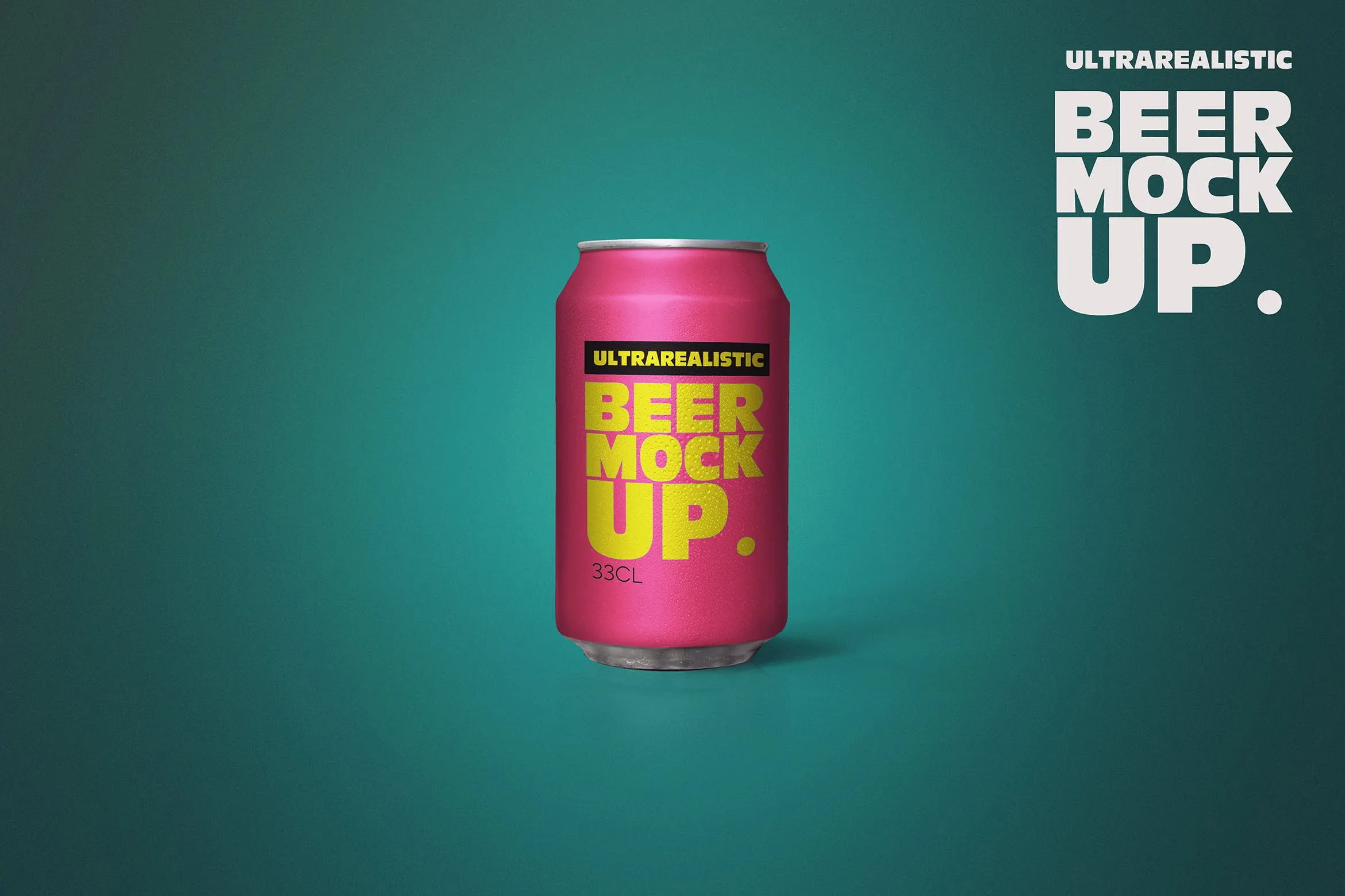 啤酒易拉罐外观设计效果图像素设计精选 Clean Beer Can Mockup