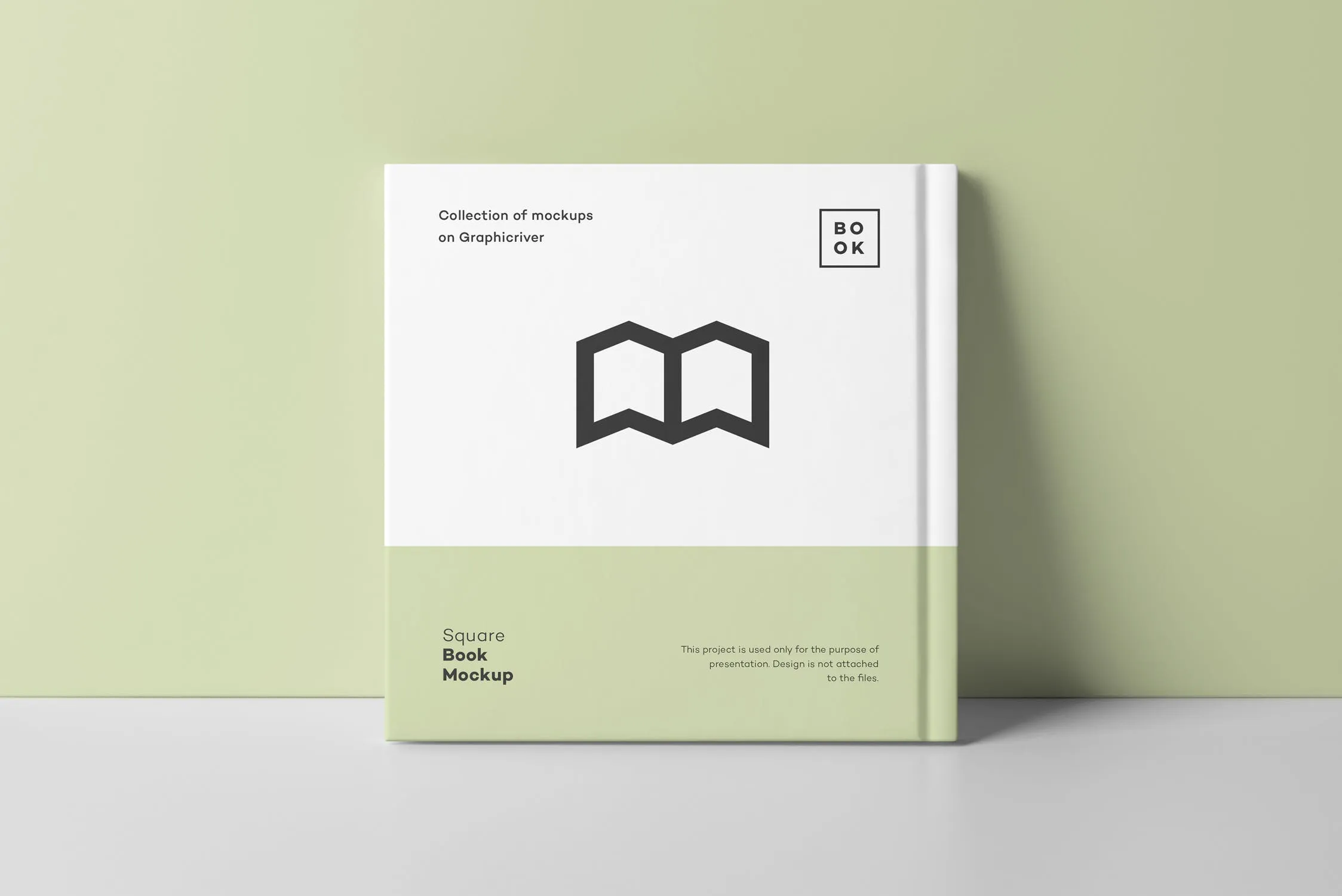 方形精装图书封面&内页版式设计预览样机 Square Book Mock up 2插图(11)