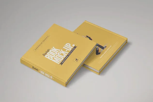 方形精装图书样机模板V2 Square Book Mock-Up 2插图(6)