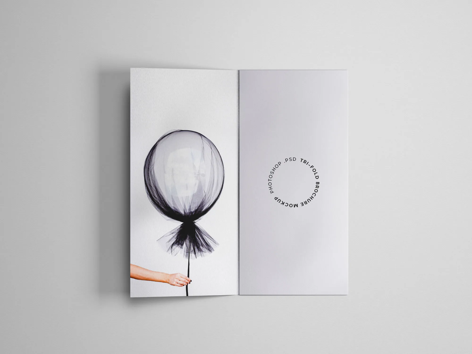 A4标准规格尺寸三折页传单设计样机模板 A4 Trifold Brochure Mockup插图