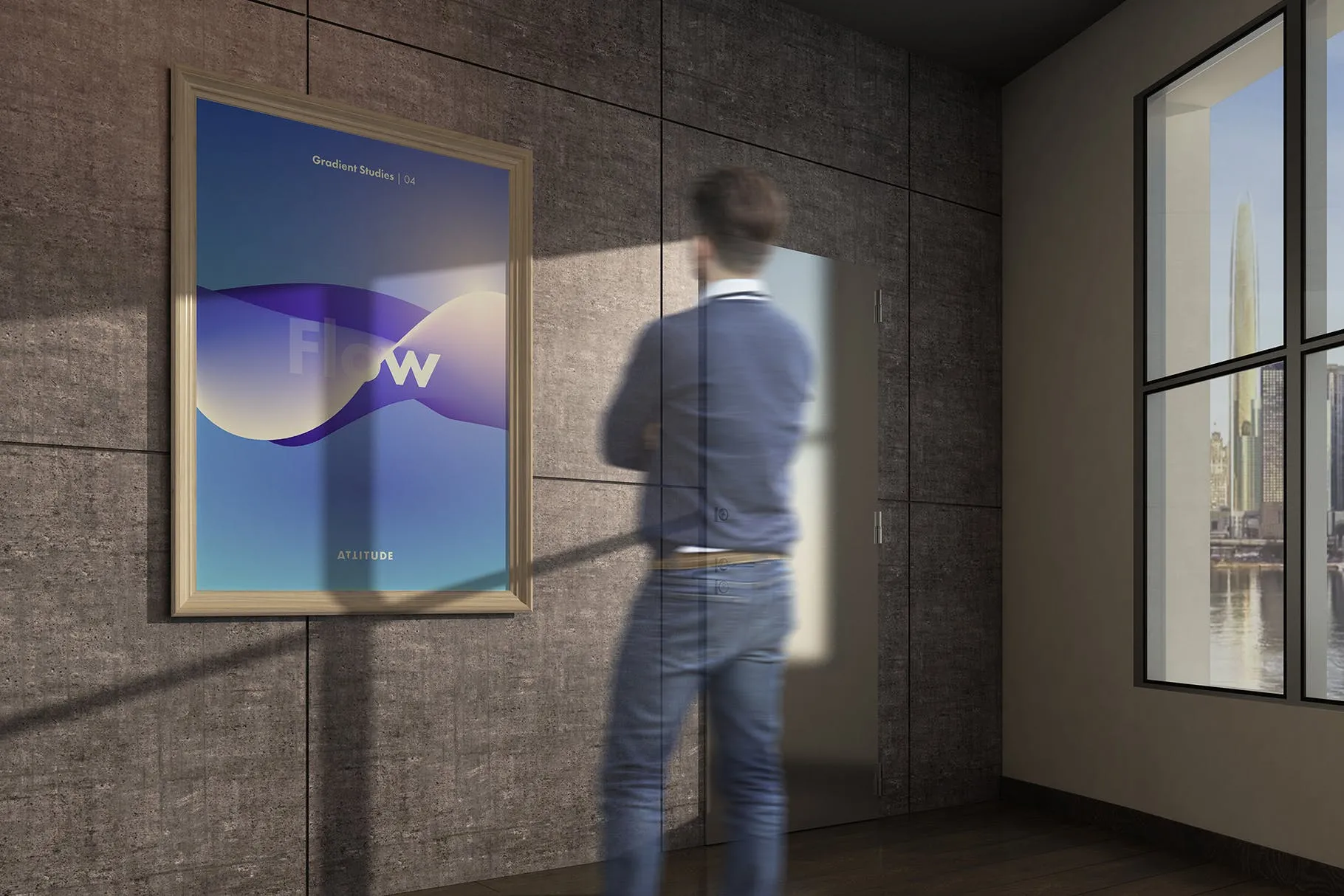 挂墙画框画廊展览样机模板素材3 Gallery Mockup 3插图(7)