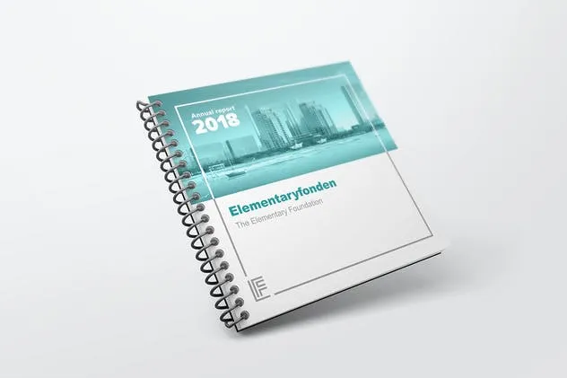 方形活页记事本/笔记本样机V.2 Spiral Book Binding Mockups 02插图(6)