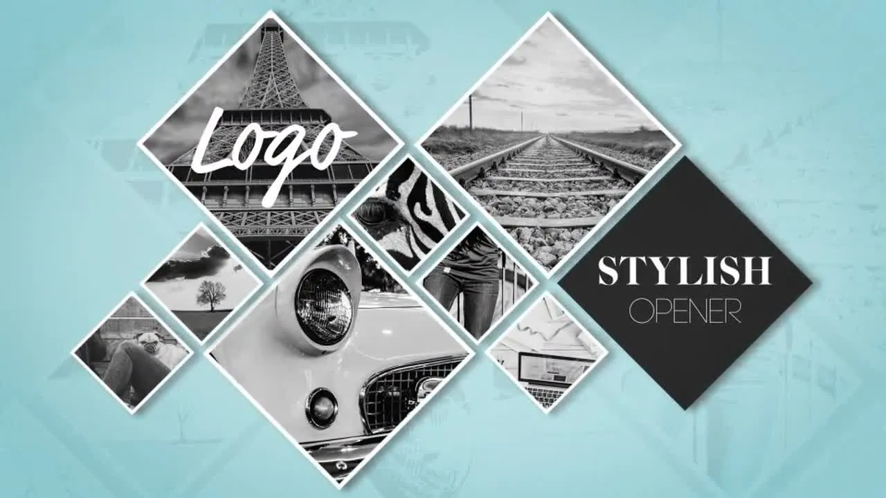 现代公司标志转场过渡效果像素设计精选AE模板