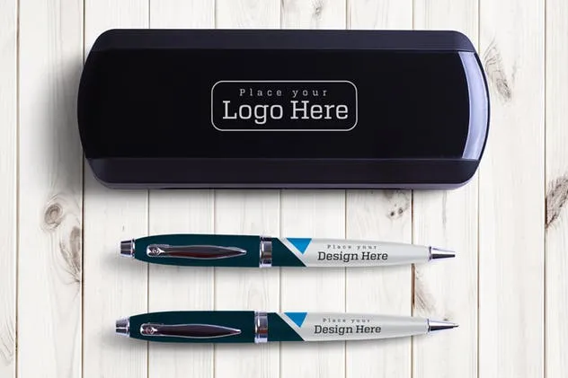 高档钢笔签字笔笔盒样机v2 Pen Box Mock Up V.2插图(1)