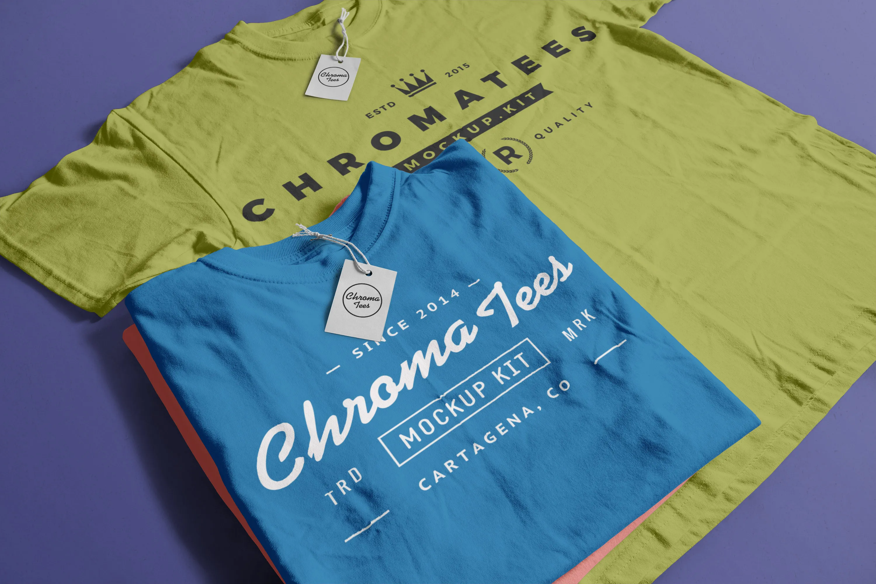 T恤印花图案设计效果图样机05 T-Shirts Mockup 05插图