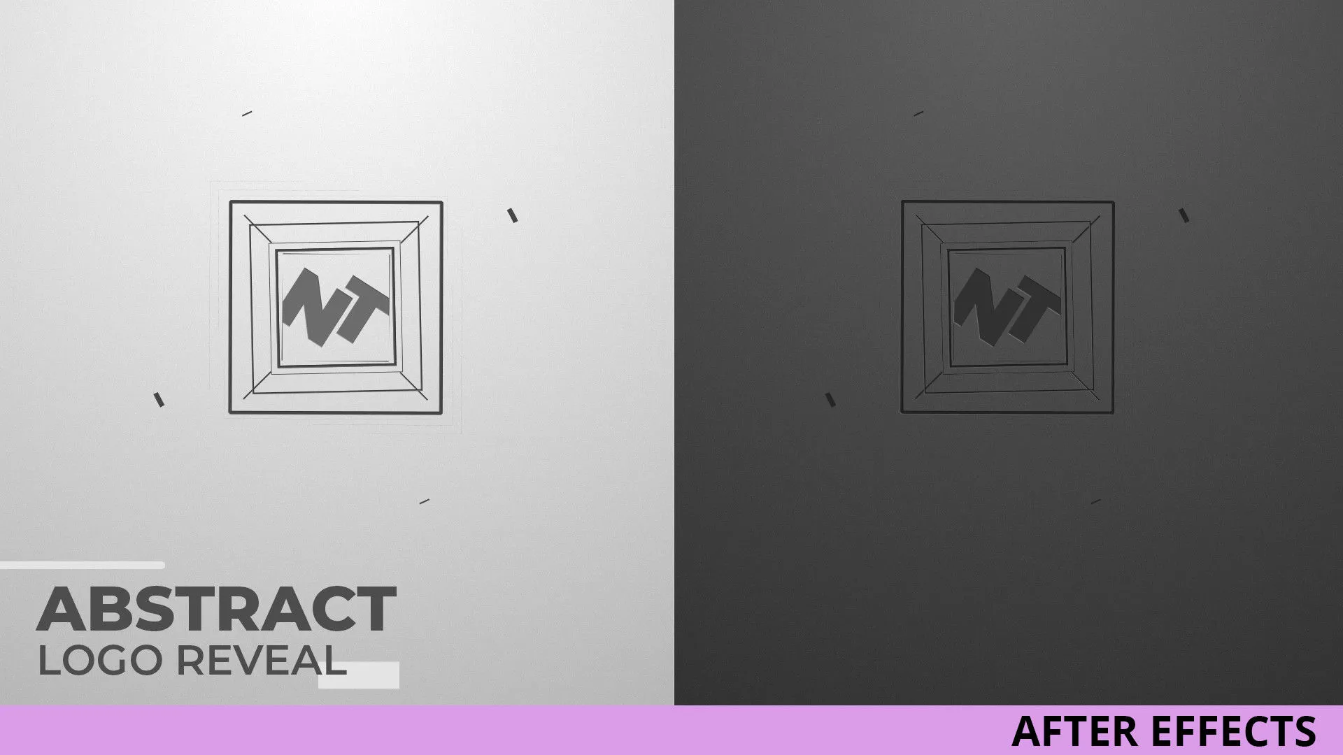 抽象徽标显示像素设计精选AE模板