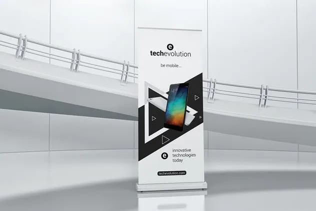 易拉宝Banner广告设计展示样机 Roll Up Banner Stand Mockup插图(6)