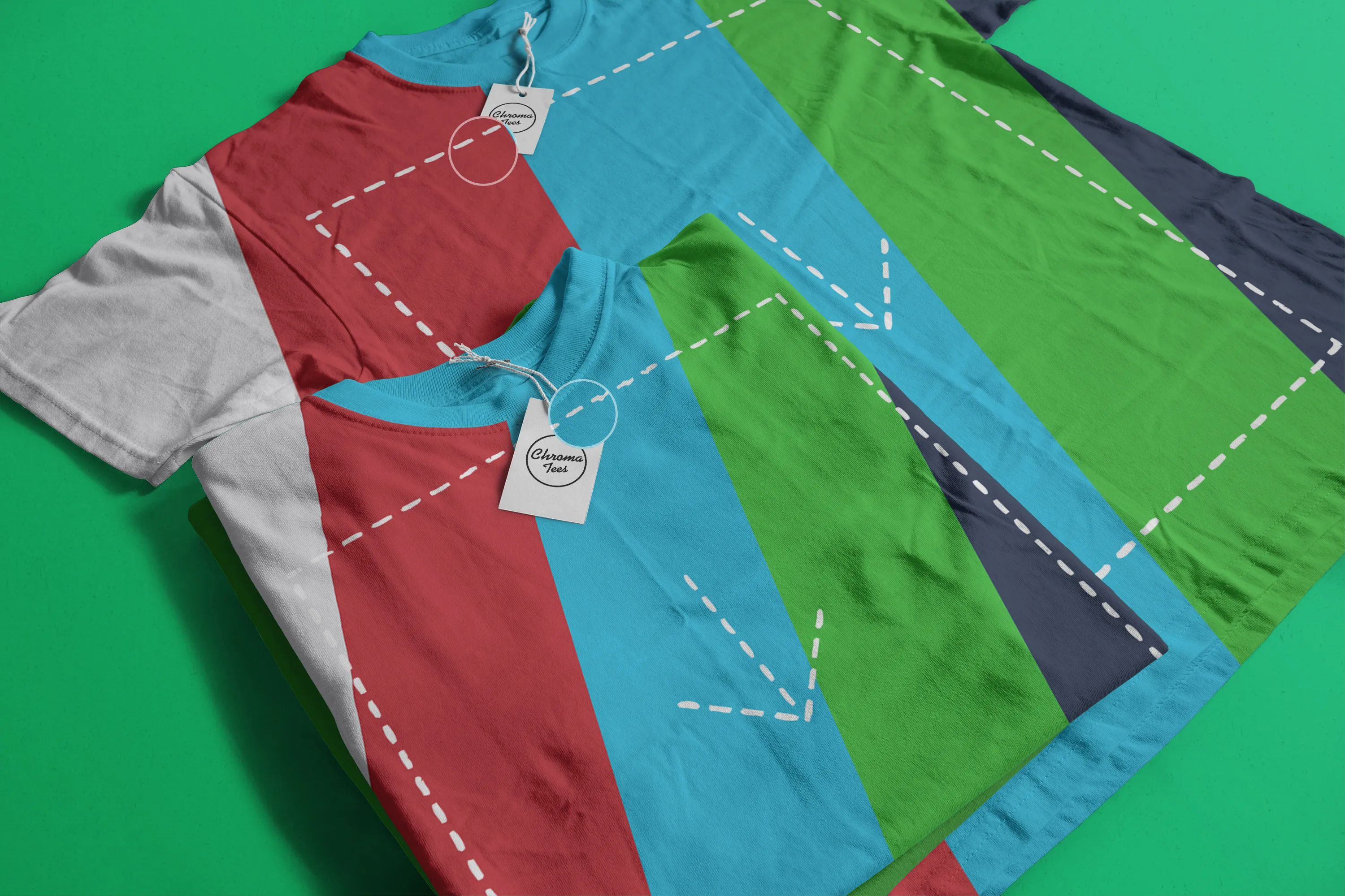 T恤印花图案设计效果图样机05 T-Shirts Mockup 05插图(1)