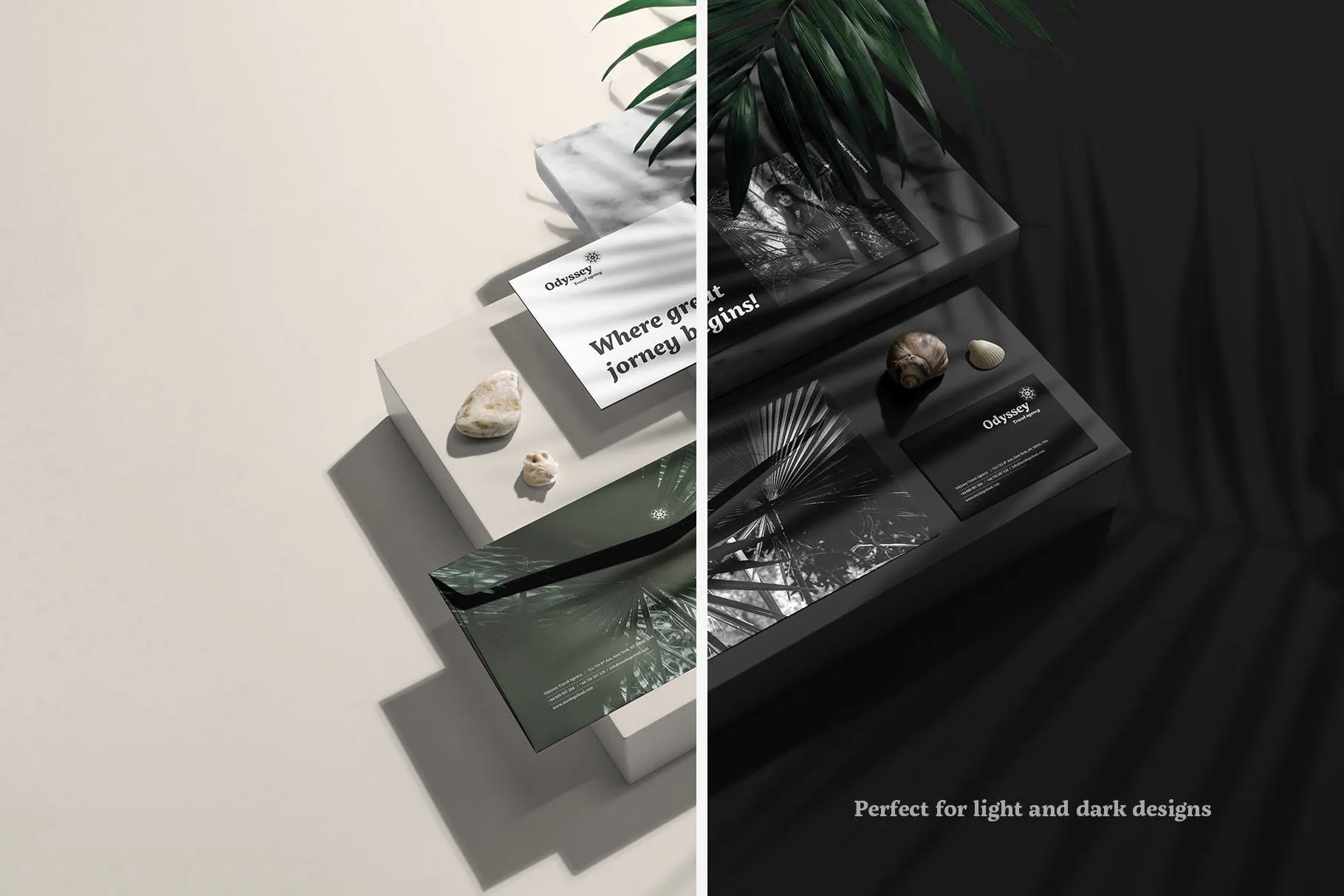 高端优雅风格时尚品牌VI设计效果预览样机套装 Odyssey Branding Mockup插图(12)