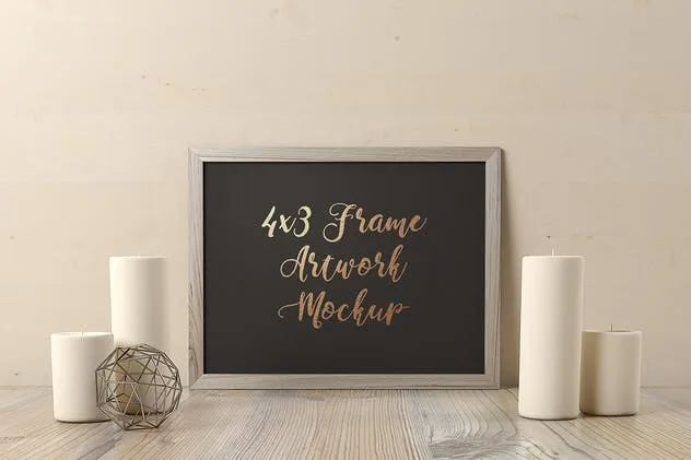 艺术作品画框展示样机合集 Frame Artwork Mockup – Light Interior Set插图(5)