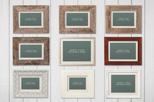 古典实木相框样机模板v2 Picture Frame Mockups Volume 2插图(4)
