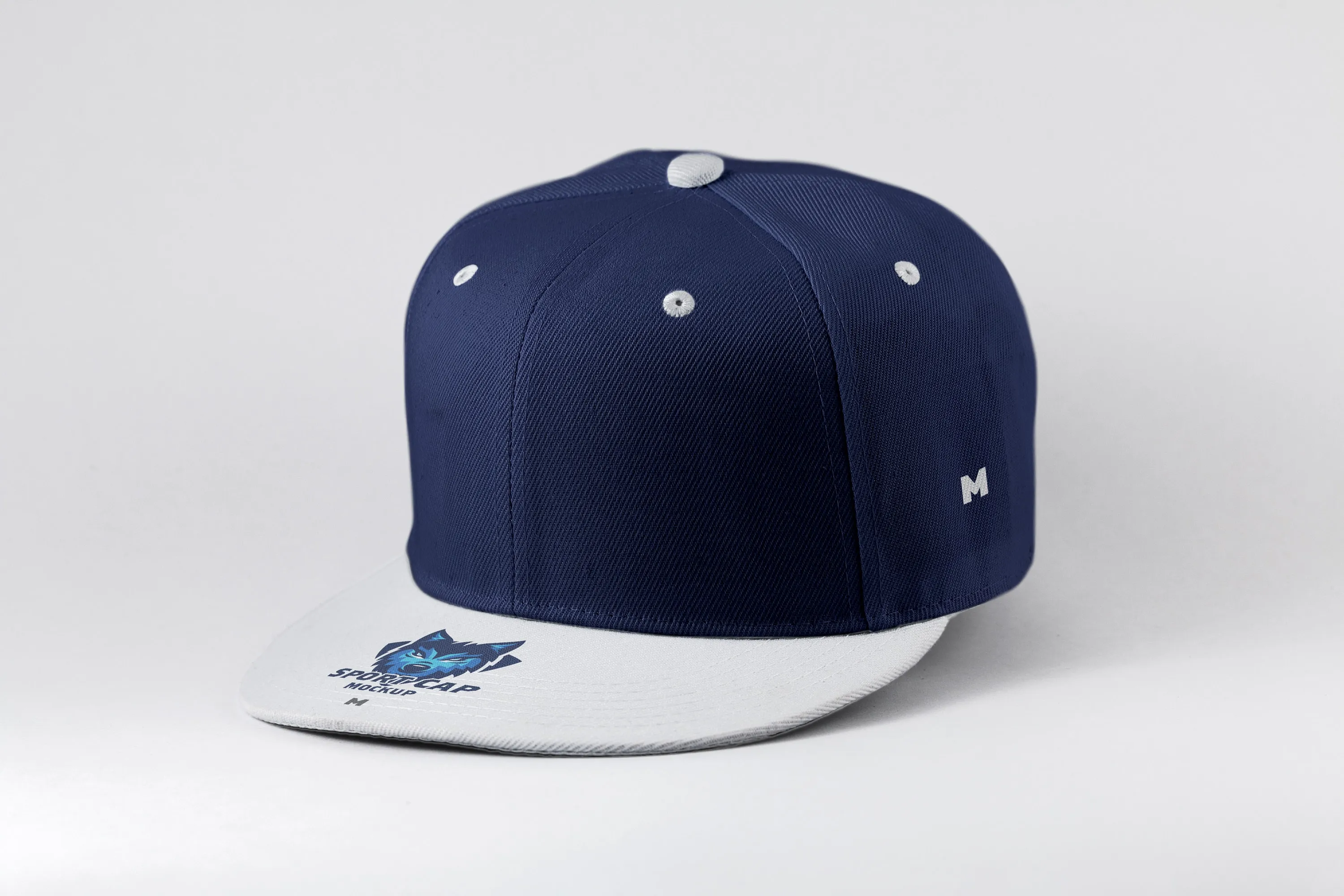 运动帽品牌设计前视图样机模板01 Sports Cap Semi Front View Mockup 01插图(1)