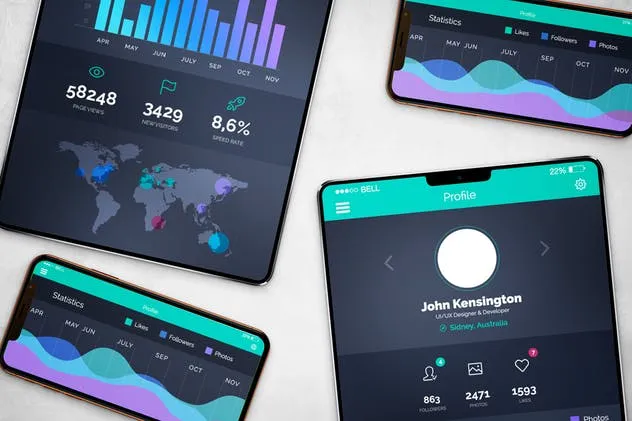 iPhone & iPad X 多角度演示样机模板合集v2 iPhone & iPad X Mockup V.2插图(4)