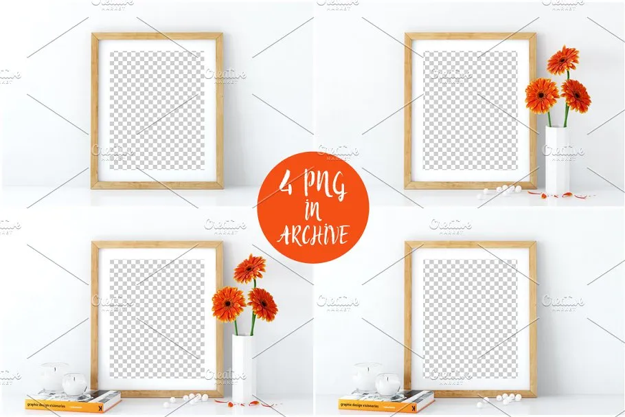 简约相框画框样机 Frame mockups pack 8×10插图(1)