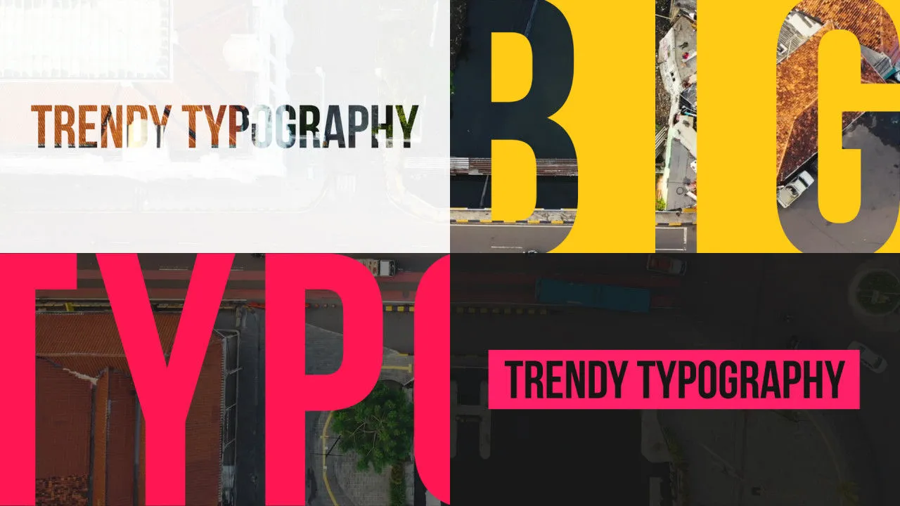 11个简洁全屏标题动画像素设计精选AE模板