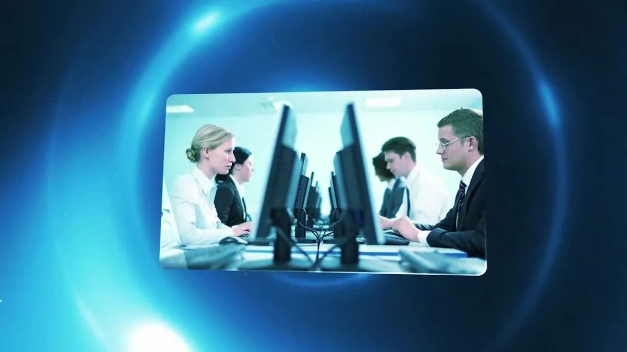 现代圆形光辉商业宣传片像素设计精选AE模板