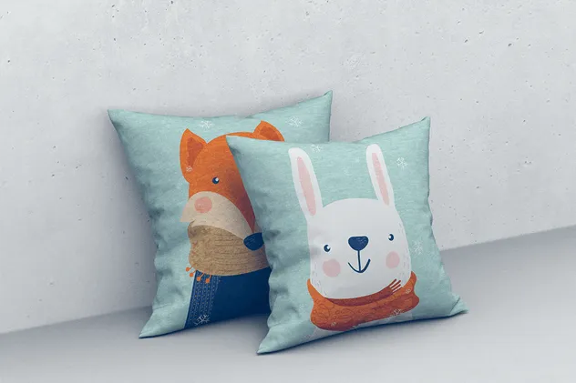 方形枕头/靠垫外观印花图案设计样机 Square Pillow / Cushion MockUp插图(6)