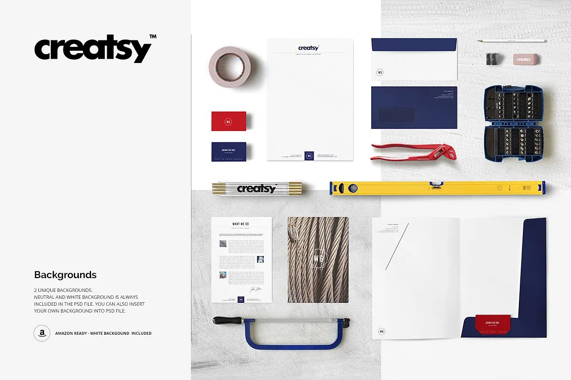 建筑类企业品牌 VI 样机模板 Construction Company Mockup插图(2)