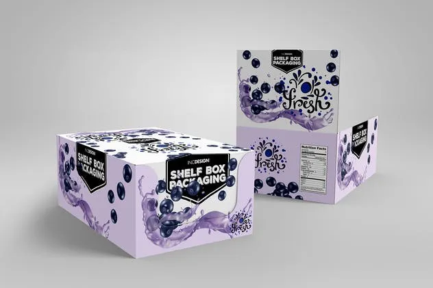 零售货架商品包装盒样机v2 VOLUME 2: Retail Shelf Box Packaging Mockups插图(4)