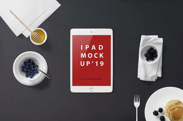 西式早餐场景iPad Mini设备展示样机 iPad Mini Mockup – Breakfast Set插图(6)