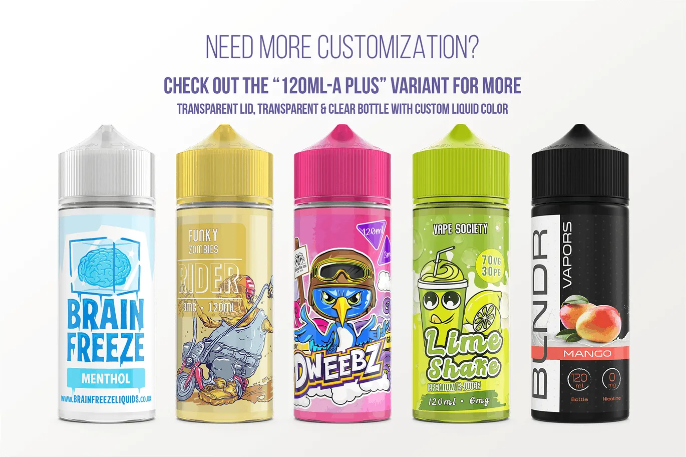 电子烟水果味烟油瓶外观设计样机模板 eLiquid Bottle Mockup v 120ml-A插图(7)