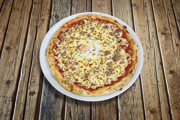 披萨品牌俯视拍照照片样机模板 Pizza_Plate_Above插图(1)