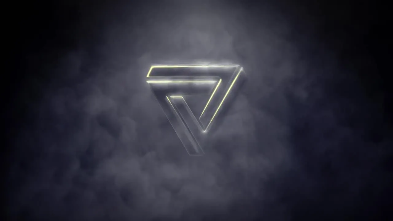 烟熏背景下的动画徽标像素设计精选AE模板