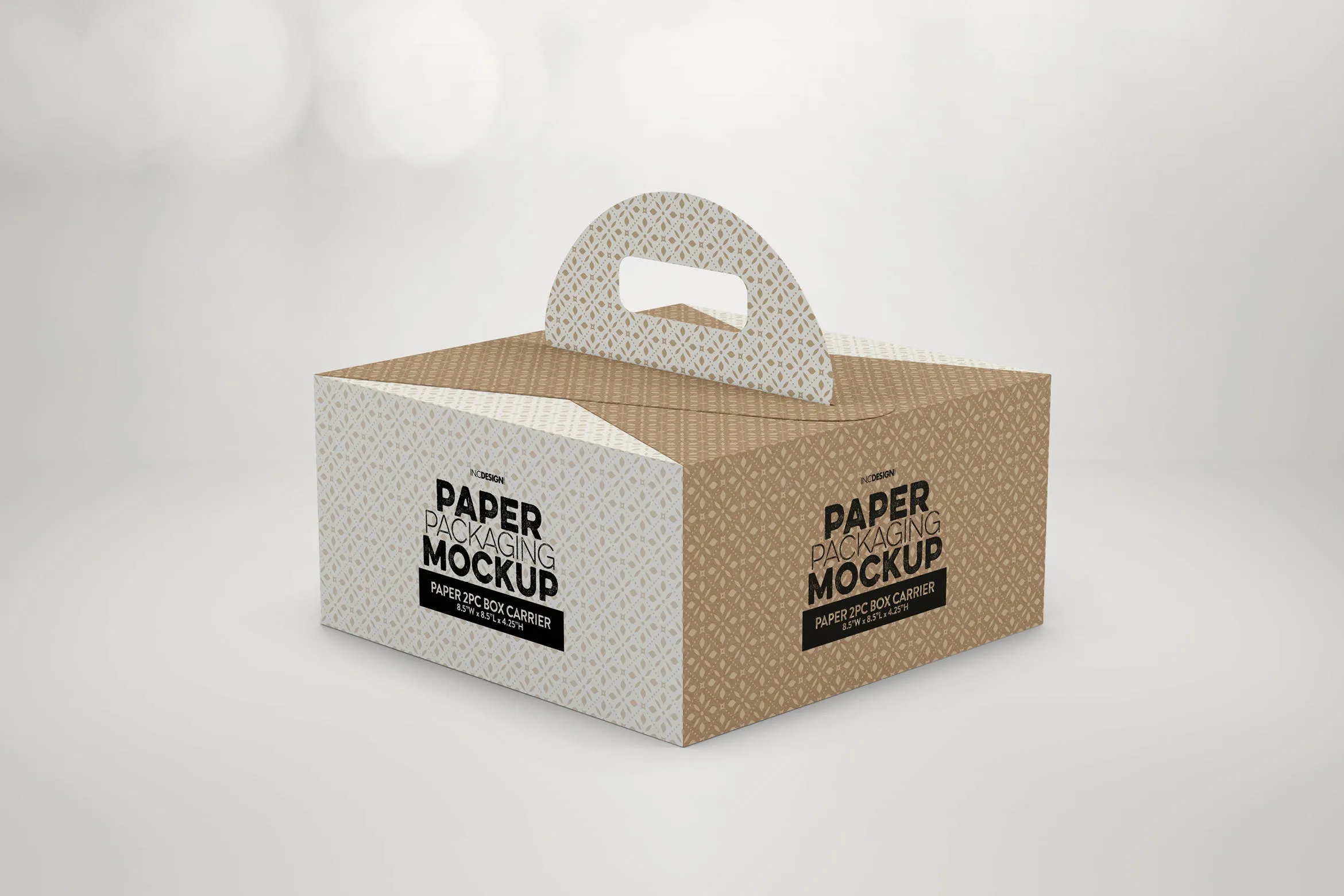 2件装纸盒包装设计样机模板 2pc PaperBox Carrier PackagingMockup插图