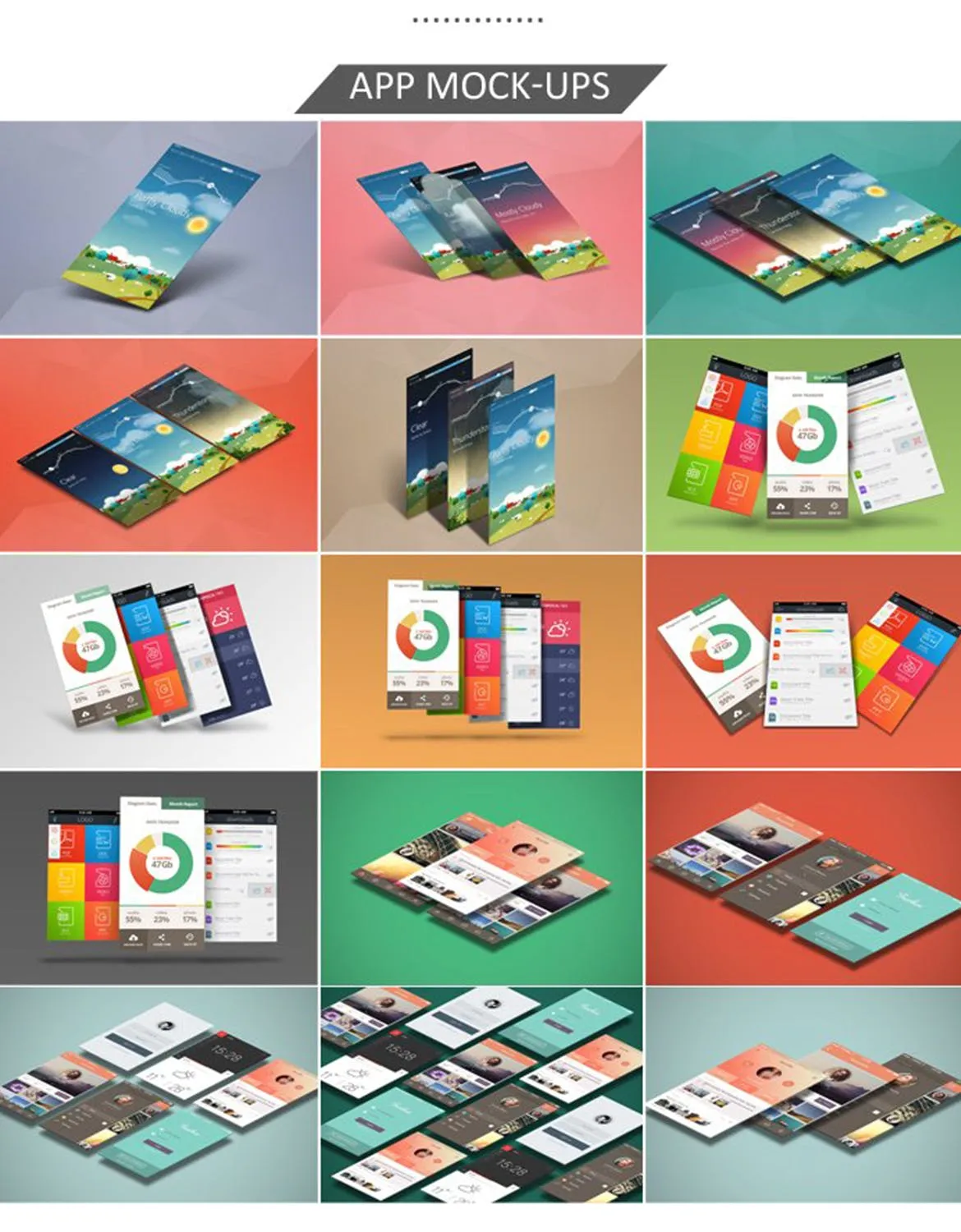 多种类型的高品质的专业VI设计UI设计素材库精选样机展示模型mockups集合插图(2)