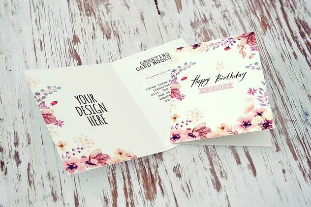 邀请函/贺卡印刷品样机V3 Invitation & Greeting Card Mockups v3插图(12)