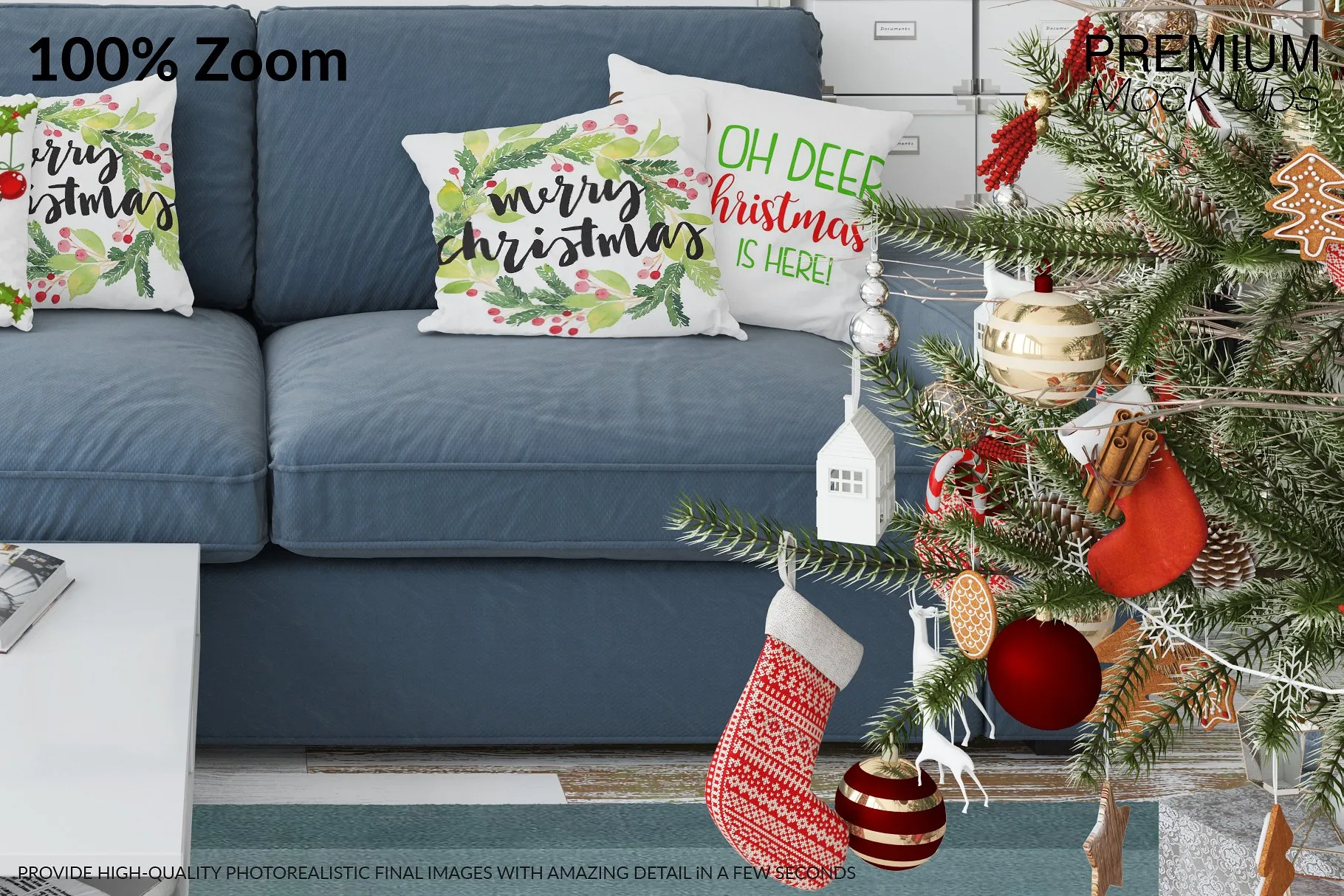 圣诞节客厅装饰展示样机套装 Christmas Living Room Set [psd,jpg]插图(14)