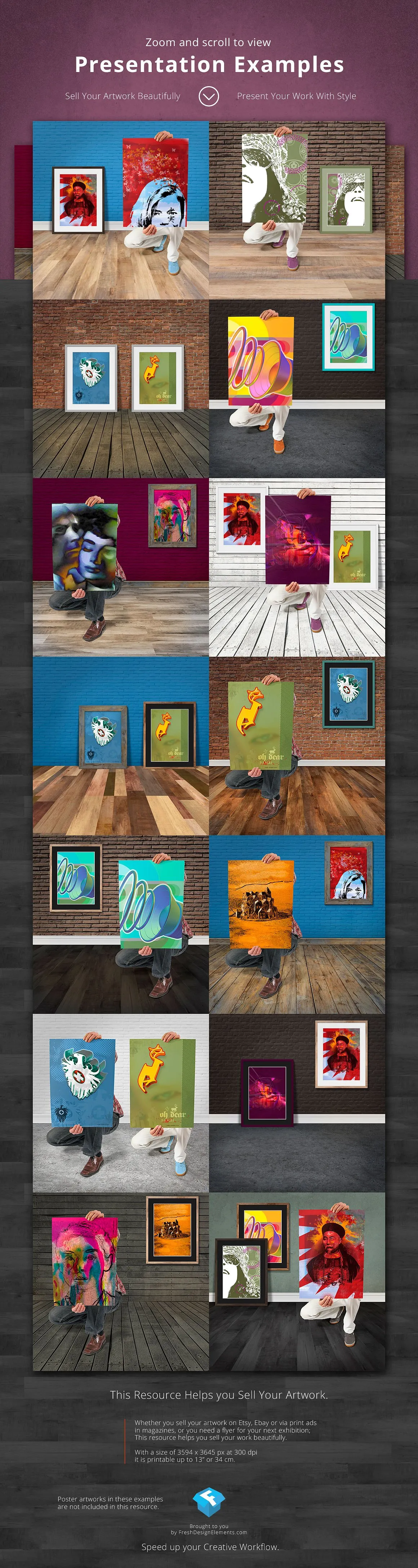 独特的海报场景展示模型Mockup下载[psd]插图(3)