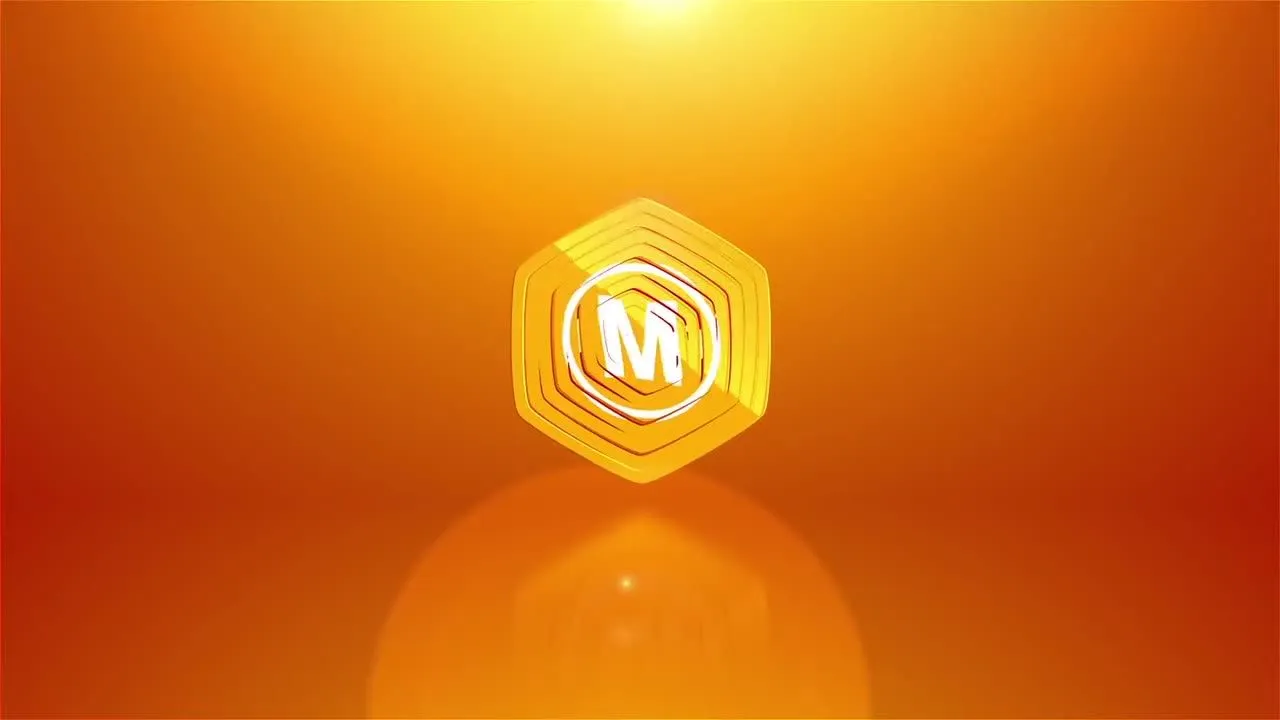 旋转形状图层和微妙的镜头光晕AE图标模板