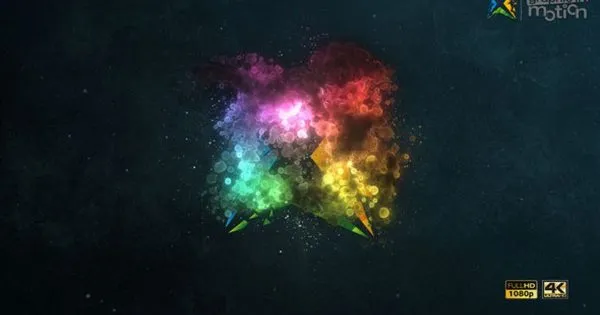 流体粒子云特效Logo演示像素设计精选AE模板 Particle Cloud Logo Reveal