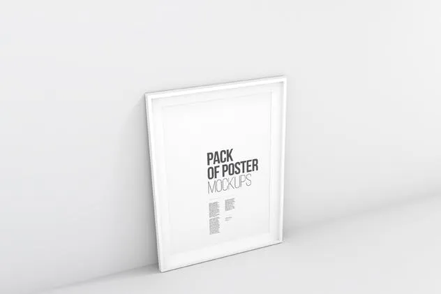 极简主义白色画框样机 Minimal Poster Mockups插图(3)