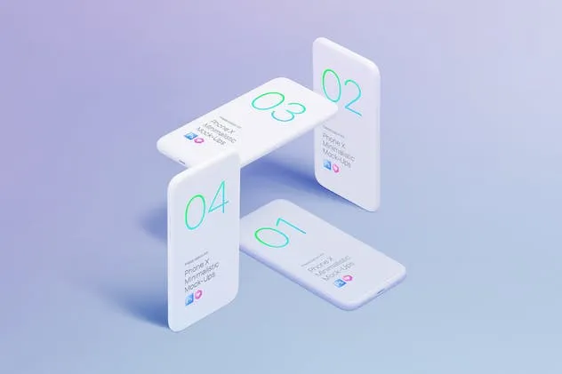 极简主义iPhone X样机模板 Phone X Minimalistic Mock-Ups插图(7)