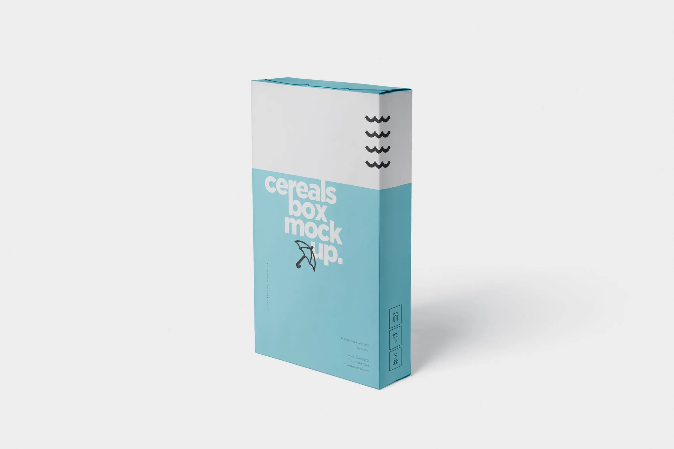 香烟/避孕套/扑克牌适用的超薄包装盒外观设计样机 Cereals Box Mockup#8211; Slim Size Box